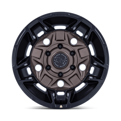 Black Rhino BR028 GUARD Burnt Bronze W/ Matte Blk-Lp wheel with a bold five-spoke design and 3D lip.