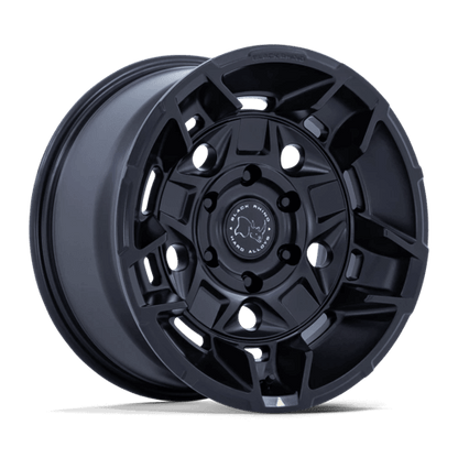 Black Rhino BR028 GUARD Matte Black wheel showcasing a bold five-spoke design and off-road durability.