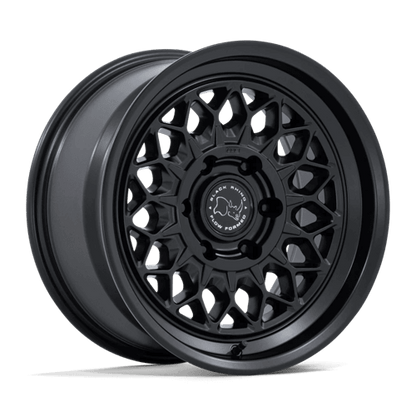 Black Rhino BR034 GRAZ Matte Black wheel featuring retro mesh design and modern performance, crafted with Flow Formed Technology.