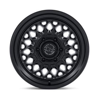 Black Rhino BR034 GRAZ Matte Black wheel featuring retro mesh design and Flow Formed Technology.