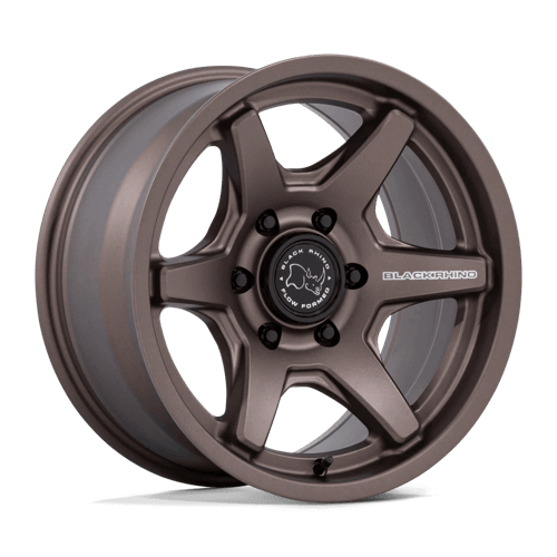 Black Rhino BR035 KUMA Burnt Bronze wheel with a six-spoke design and Flow Formed Technology.