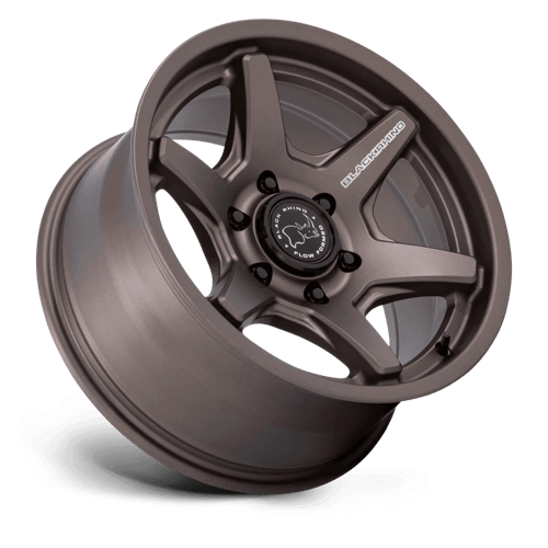 Black Rhino BR035 KUMA Burnt Bronze wheel showcasing a modern six-spoke design and Flow Formed Technology.