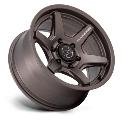 Black Rhino BR035 KUMA Burnt Bronze wheel showcasing a modern six-spoke design and Flow Formed Technology.