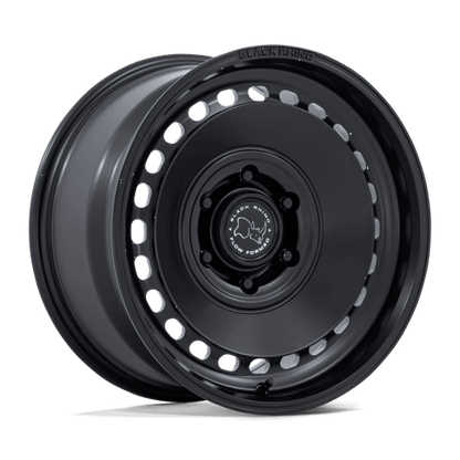 Black Rhino BR036 BASIN Matte Black sturdy wheel designed for rugged adventures with a modern rally style.