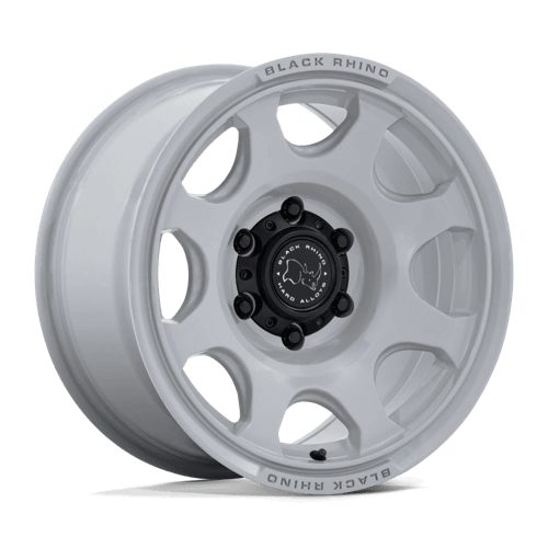 Black Rhino BR037 TEMBO Grayspace off-road wheel showcasing an 8-spoke design in a clean white finish.
