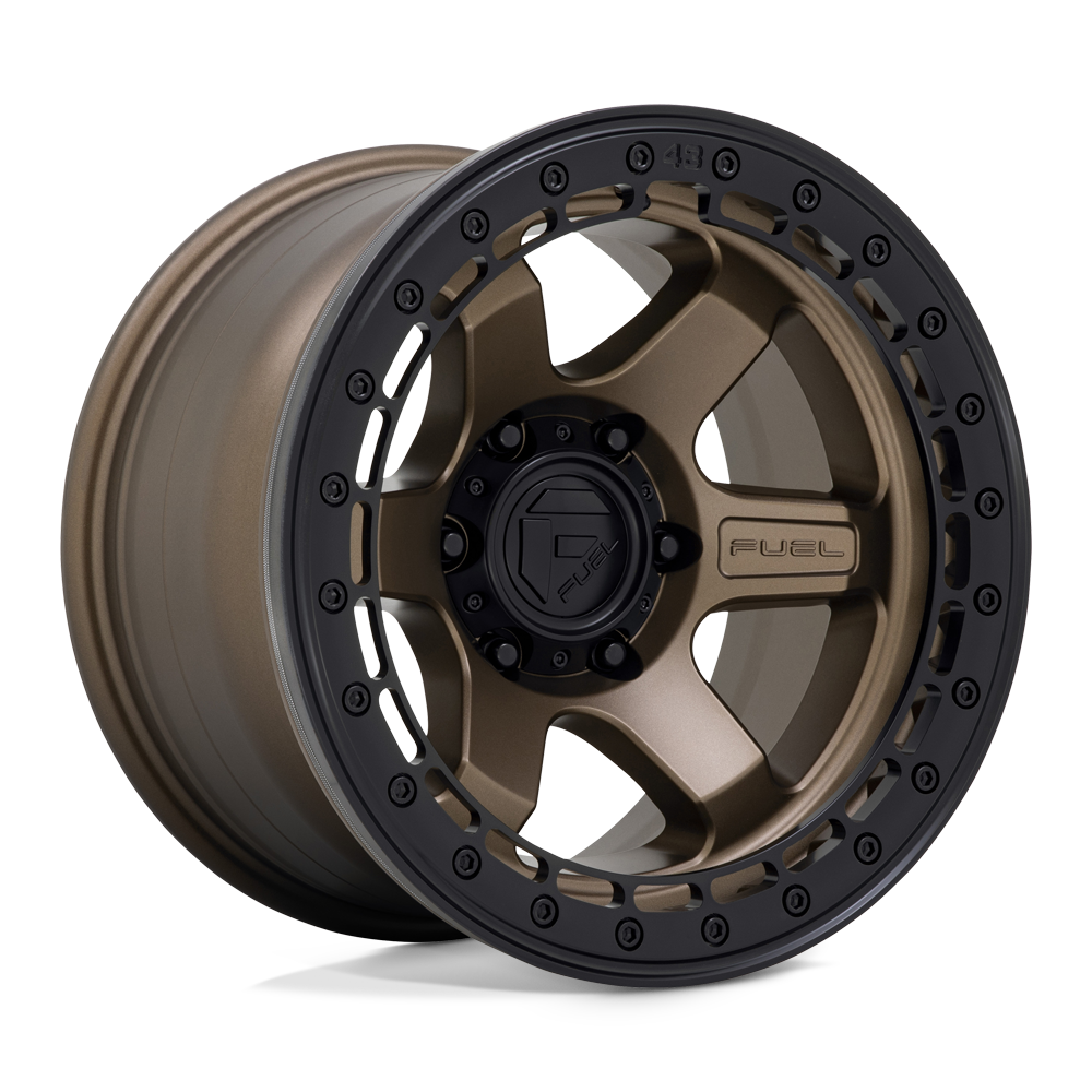 Fuel 1PC D124 BLOCK BEADLOCK MATTE BRONZE WITH MATTE BLACK RING