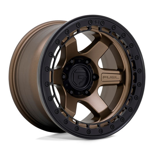 Fuel 1PC D124 BLOCK BEADLOCK MATTE BRONZE WITH MATTE BLACK RING