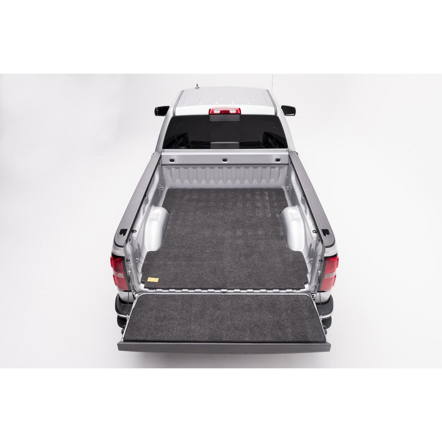 BedRug Bedmat For Spray-In Or No 07-18 Silverado/Sierra 8' Bed 3/4 Inch Thick Bed Mat - Charcoal (BMC07LBS) installed in truck bed.