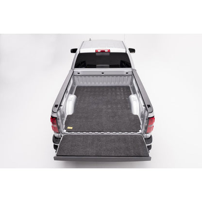 BedRug Bedmat For Spray-In Or No 07-18 Silverado/Sierra 8' Bed 3/4 Inch Thick Bed Mat - Charcoal (BMC07LBS) installed in truck bed.