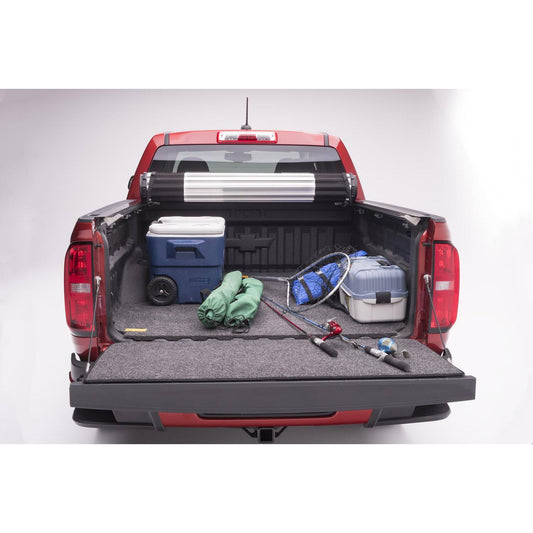 BedRug Bedmat For Spray-In Or No 20+ Silverado/Sierra 6'9" Bed w/o Multi-Pro Tailgate Bed Mat - Charcoal (BMC20SBS) installed in truck bed.