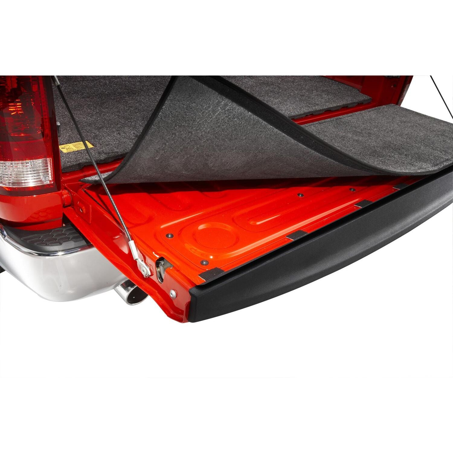 BedRug 20+ GM HD Silverado/Sierra w/o Multi-Flex Tailgate - Charcoal (22+) Tailgate Mat installed in truck bed.