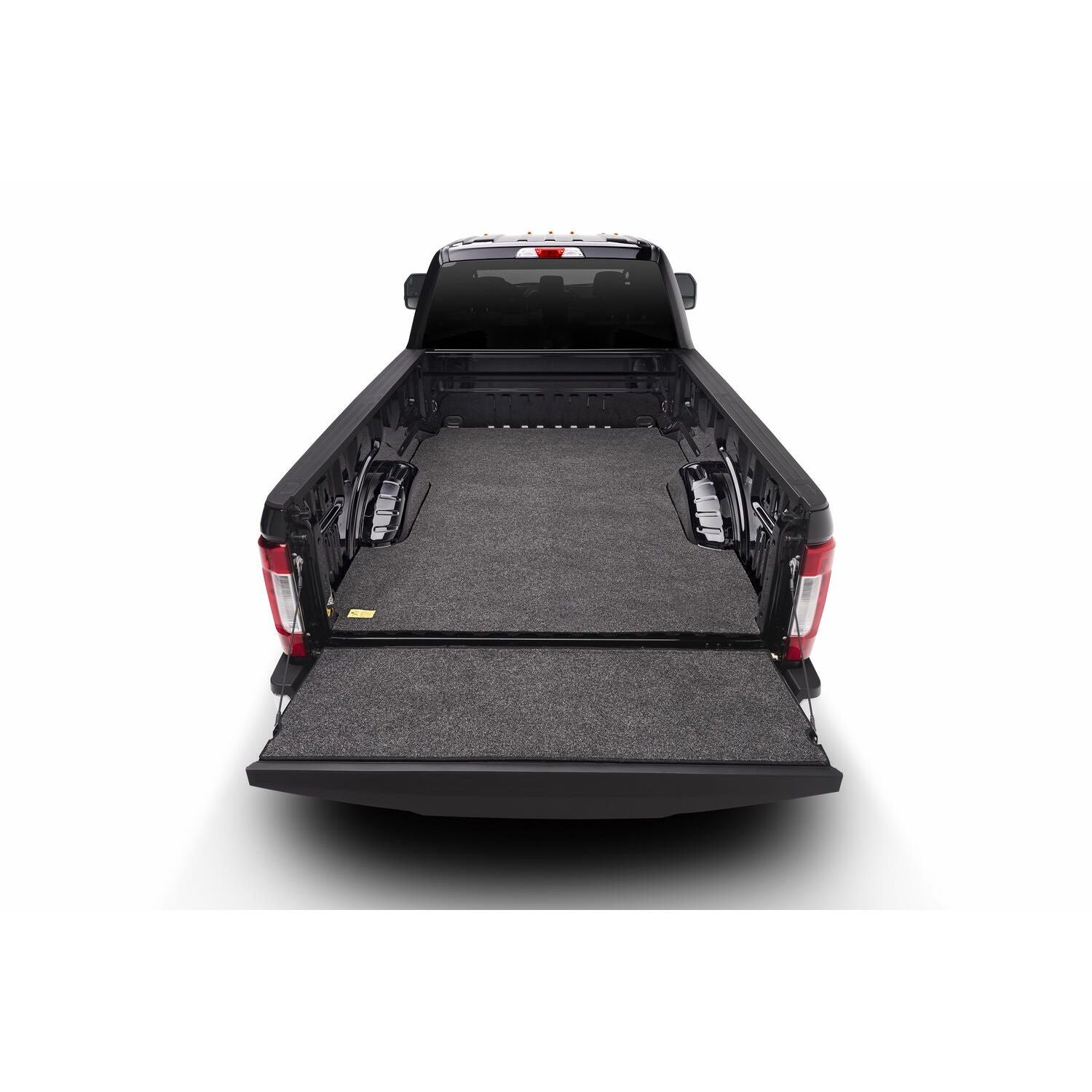 BedRug Bedmat For Spray-In Or No 99-16 Ford Super Duty 6'6" Bed 3/4 Inch Thick Bed Mat - Charcoal (BMQ99SBS) installed in truck bed.