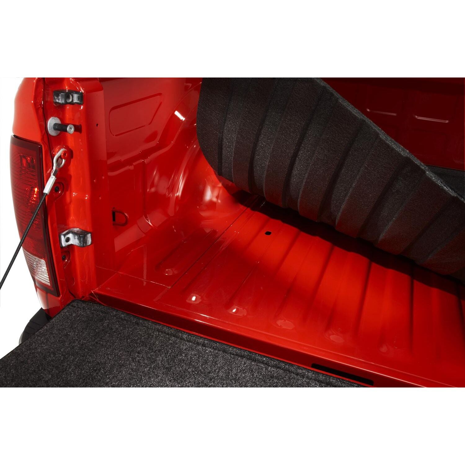 BedRug 02-18 Ram 6'4"1500 3/4 Inch Thick w/o Bed Rail Storage Bed Mat w/o Cargo Channel - Charcoal (BMT02SBS) installed in truck bed
