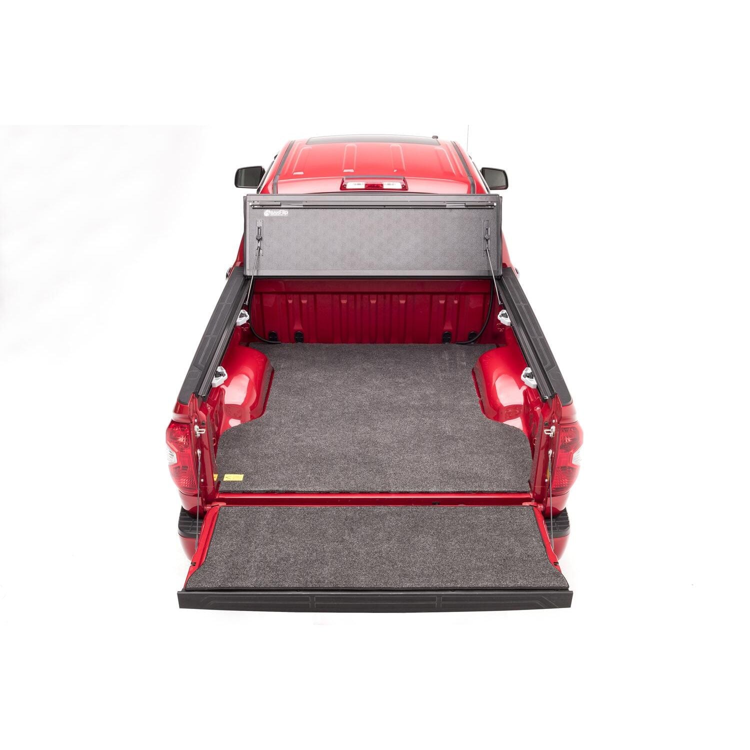 BedRug Bedmat For Spray-In Or No 07-21 Toyota Tundra 6'6" Bed 3/4 Inch Thick Bed Mat - Charcoal (BMY07RBS) installed in truck bed