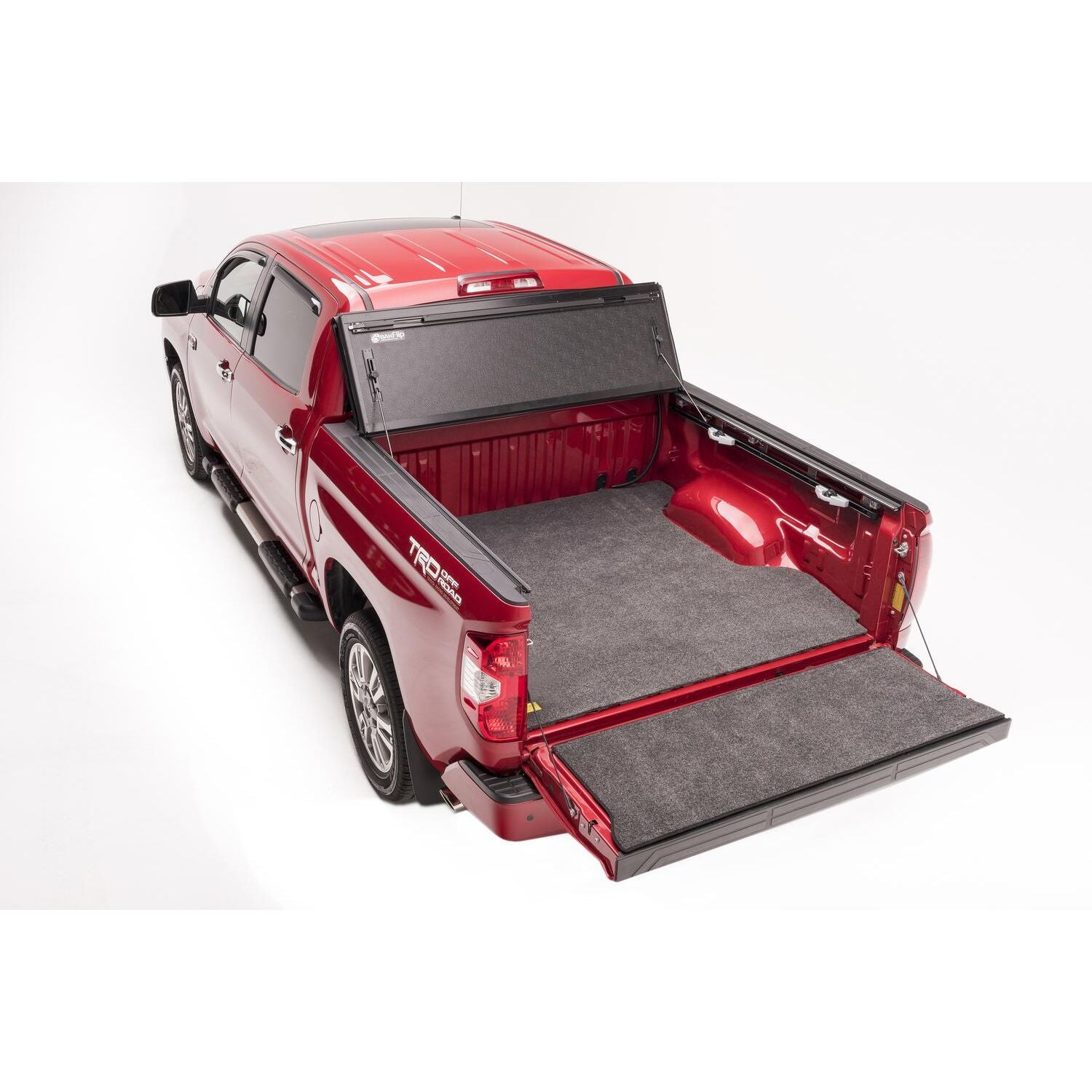BedRug Bedmat For Spray-In Or No 07-21 Toyota Tundra 5'6" Bed 3/4 Inch Thick Bed Mat - Charcoal (BMY07SBS) installed in truck bed.