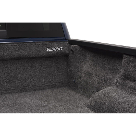 BedRug 07-18 - Charcoal (19 Legacy/Limited) Silverado/Sierra 6'6" Bed w/o Cargo Channel System Bed Liner w/ Tailgate Mat interior view.