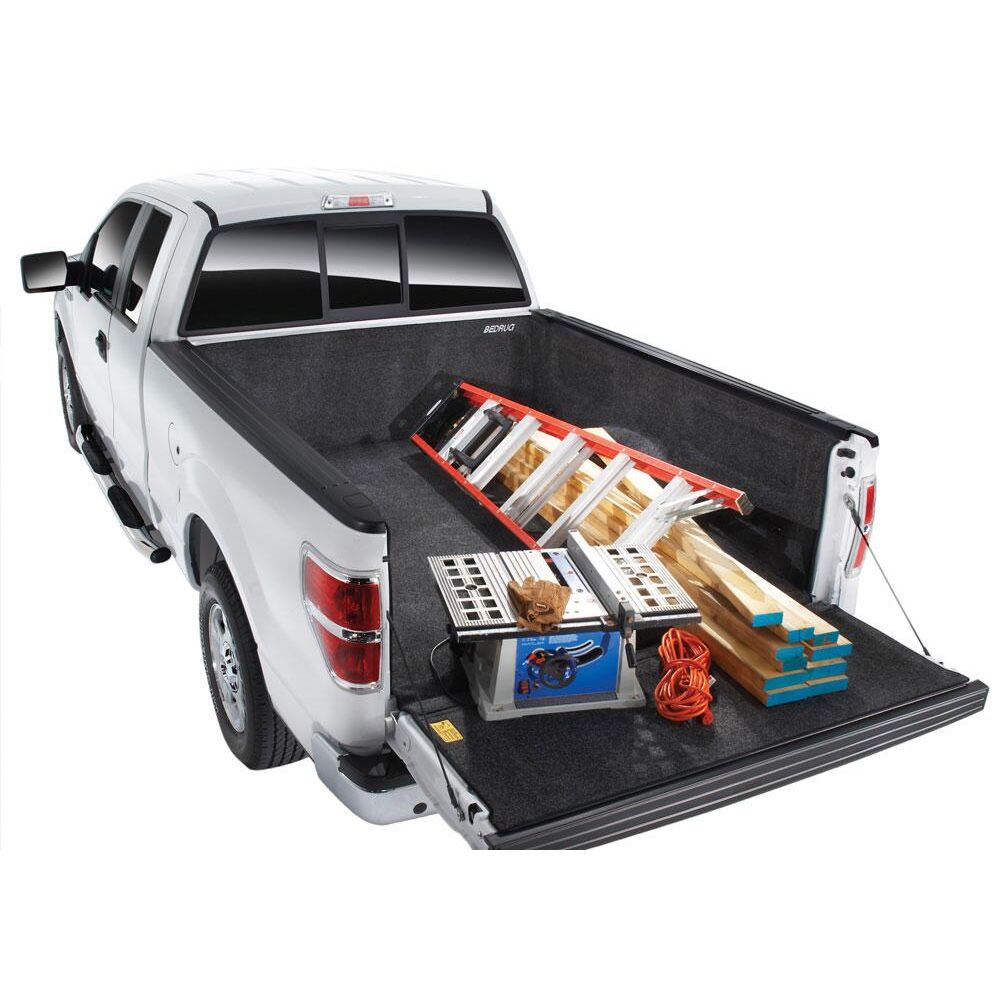 BedRug Truck 20+ GM HD Silverado/Sierra 6'9" Bed w/ Multi-Pro Tailgate Bed Liner w/ Tailgate Mat - Charcoal (BRC20SBMPK) with tools and equipment