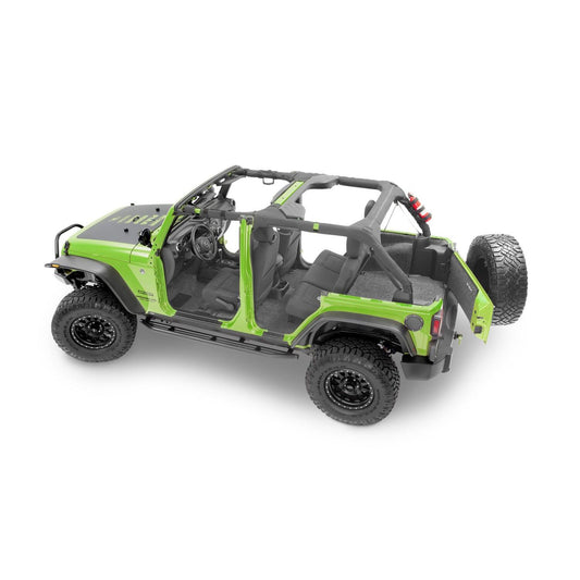 BedRug | Jeep 07-18 Jeep JK Unltd 4Dr Front 4Pc Floor Kit (Inc Heat Shields) Floor Liner Kit 4 pc. Front Kit Includes Heat Shields Charcoal BedRug | BRJK07F4