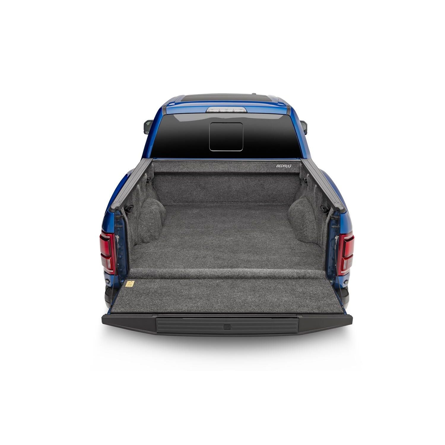 BedRug 2024 Ford Ranger Supercrew 5' Bed Liner w/ Tailgate Mat - Charcoal (BRR24DCK) installed in pickup truck bed