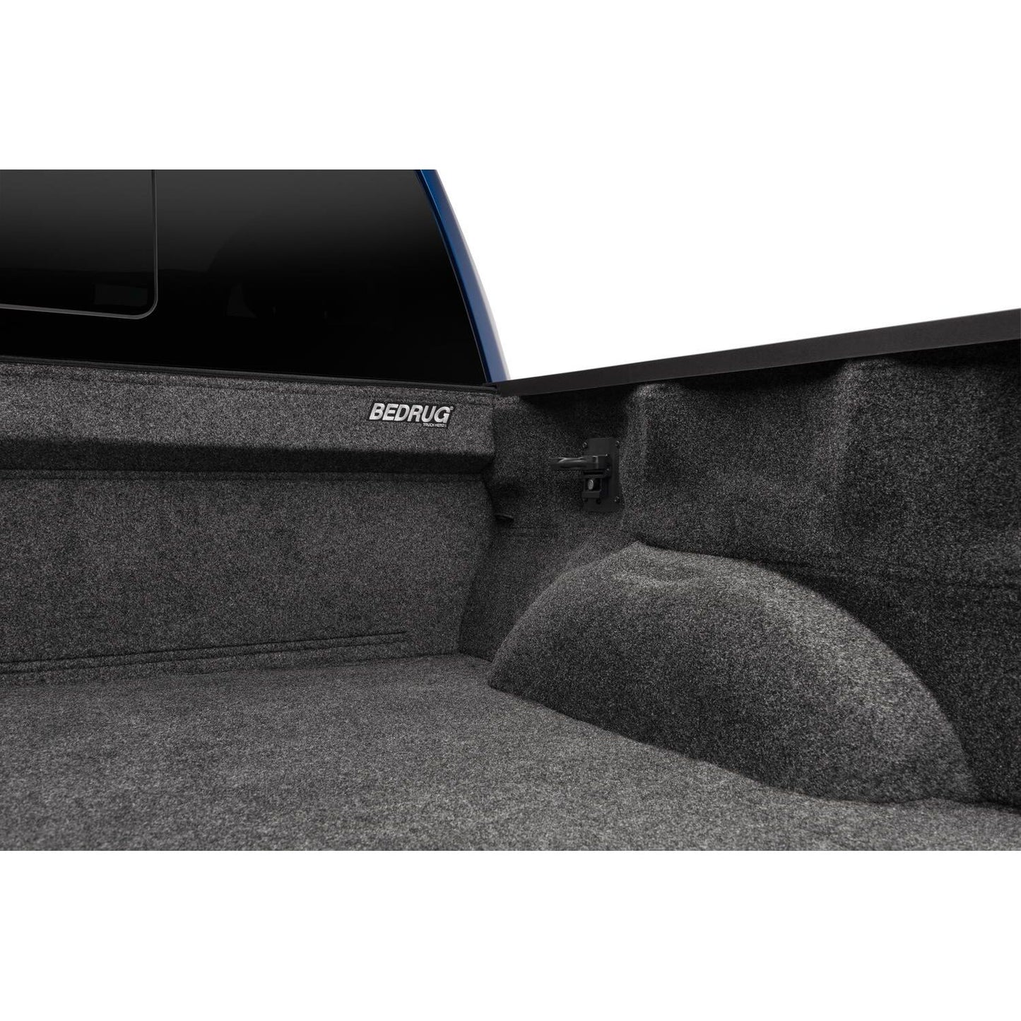 BedRug 2024 Ford Ranger Supercrew 5' Bed Liner w/ Tailgate Mat - Charcoal (BRR24DCK) installed in truck bed.