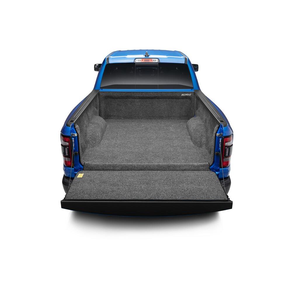 BedRug 2019-2025 Ram 1500 5'7" Bed Liner w/ Tailgate Mat w/o RamBox w/o Multifunction Tailgate - Charcoal (BRT19CCK) installed in a truck bed
