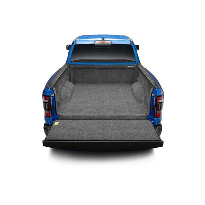 BedRug 2019-2025 Ram 1500 5'7" Bed Liner w/ Tailgate Mat w/o RamBox w/o Multifunction Tailgate - Charcoal (BRT19CCK) installed in a truck bed