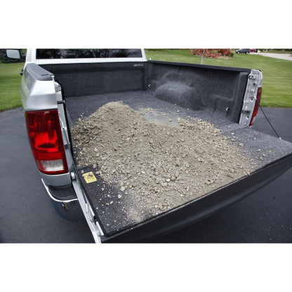 BedRug 2019-2025 Ram 1500 5'7" Bed Liner w/ Tailgate Mat w/o RamBox w/o Multifunction Tailgate - Charcoal (BRT19CCK) with dirt load.