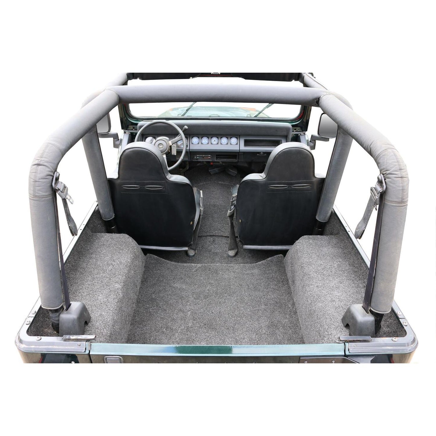 BedRug Jeep 87-95 Jeep YJ Rear Kit 4 PC Cargo Kit - Charcoal (Inc Tlgte & Cargo Liner) Cargo Kit 4 pc. Rear Kit Incl. Driver Left Hand Panel Passenger Right HandPanel Tailgate Cargo Liner Bed Liner.