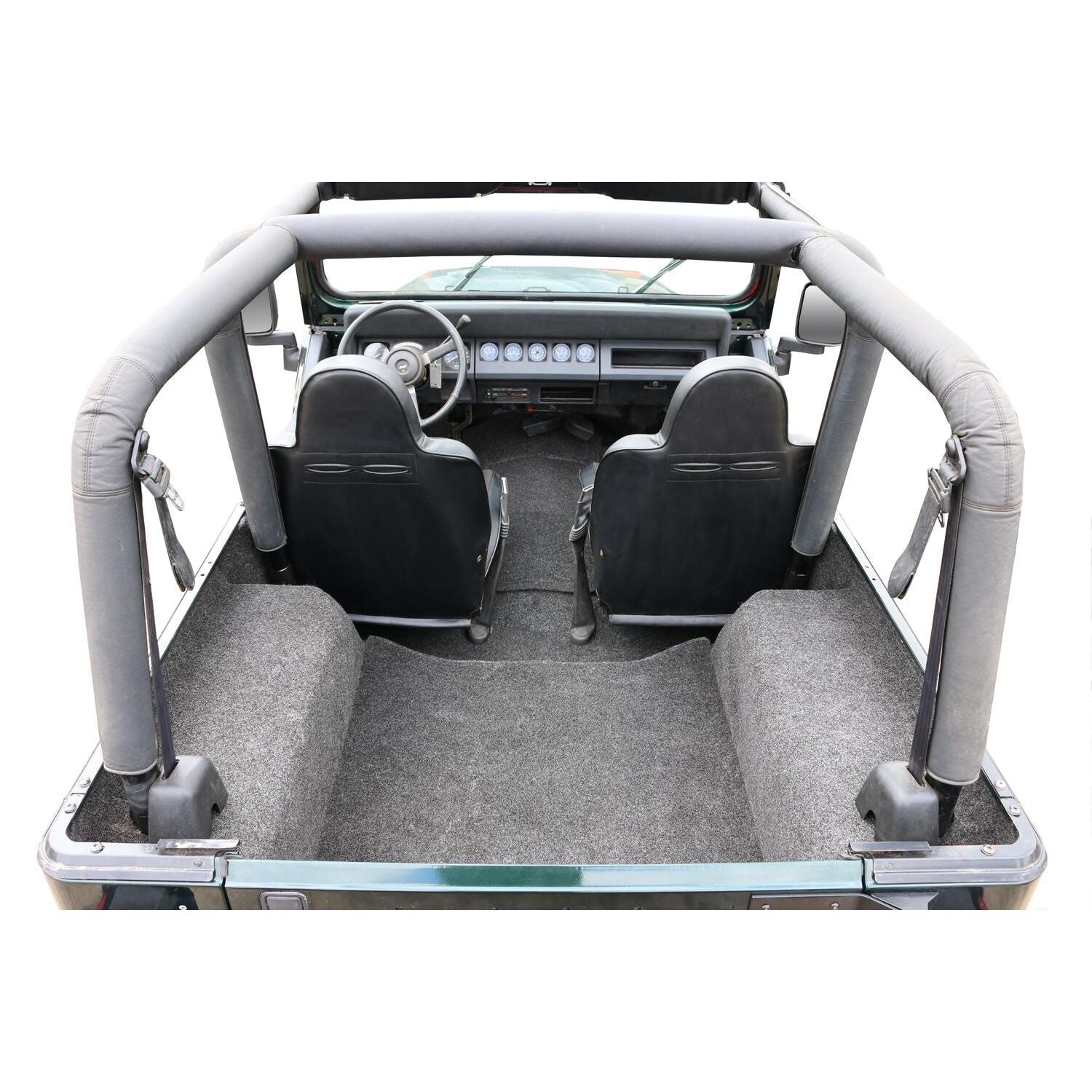 BedRug Jeep 87-95 Jeep YJ Rear Kit 4 PC Cargo Kit - Charcoal (Inc Tlgte & Cargo Liner) Cargo Kit 4 pc. Rear Kit Incl. Driver Left Hand Panel Passenger Right HandPanel Tailgate Cargo Liner Bed Liner.