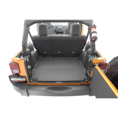 BedRug Jeep Bedtred 11-18 JK Unltd 4Dr Rear 5Pc Cargo Kit Rear Kit Incl. Drivers Wheel Well/ Passengers Wheel Well/ Rear Cargo Floor/ Tailgate And Tub Liner Bed Liner - Charcoal (BTJK11R4)