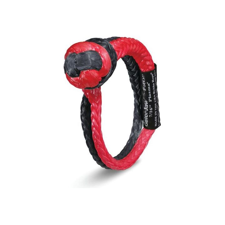 BUBBA GEAR 7/16" GATOR-JAW PRO RED/BLACK SYNTHETIC SHACKLE 176745PRORB