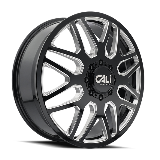 CALI OFF-ROAD INVADER DUALLY (9115D) GLOSS BLACK MILLED 9115D-22877BMF115