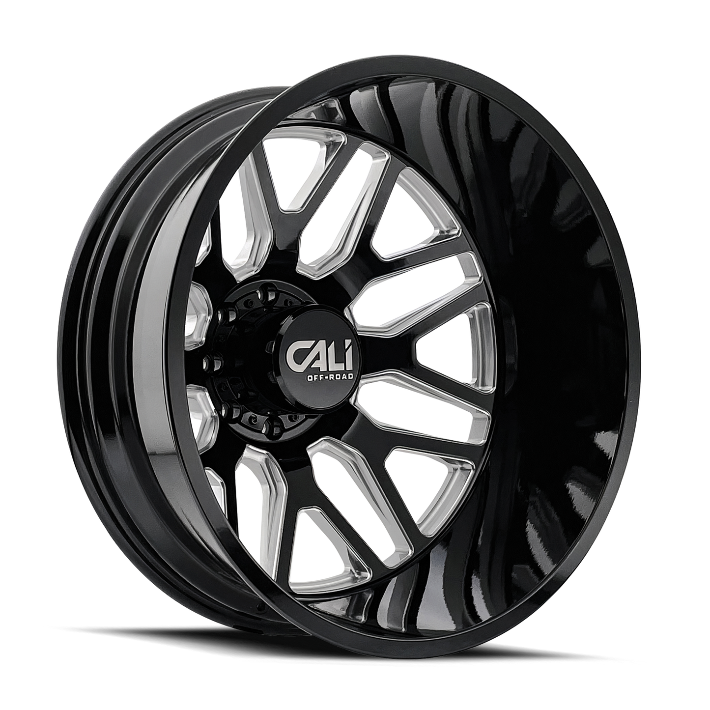CALI OFF-ROAD INVADER DUALLY (9115D) GLOSS BLACK MILLED 9115D-22877BMF115