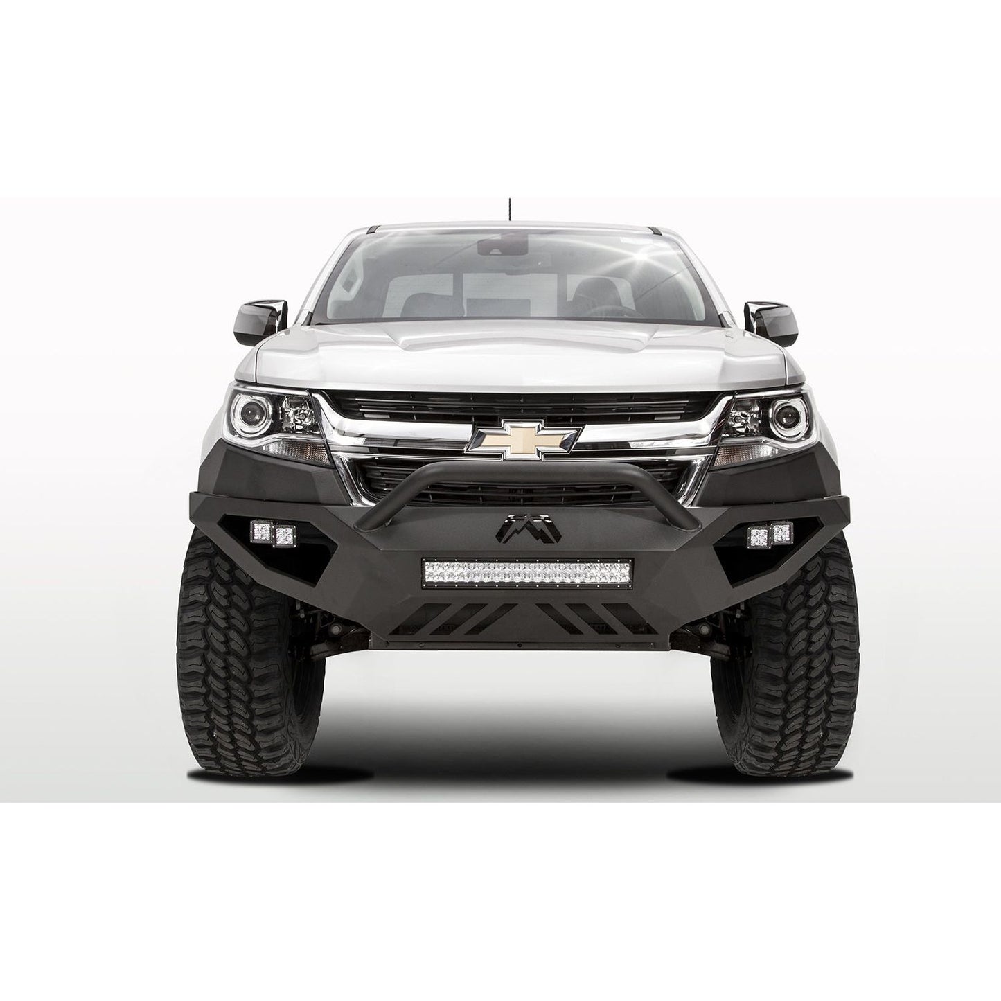 Fab Fours Vengeance Front Bumper 2 Stage Black Powder Coated Pre-Runner Guard l CC15-D3352-1