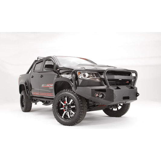 Fab Fours Premium Winch Front Bumper 2 Stage Black Powder Coated w/Full Grill Guard l CC15-H3350-1
