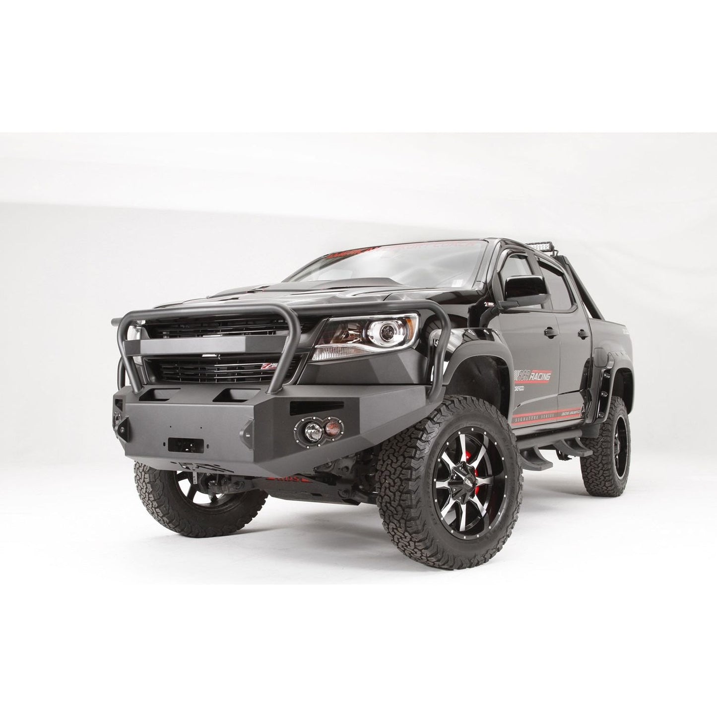 Fab Fours Premium Winch Front Bumper 2 Stage Black Powder Coated w/Full Grill Guard l CC15-H3350-1