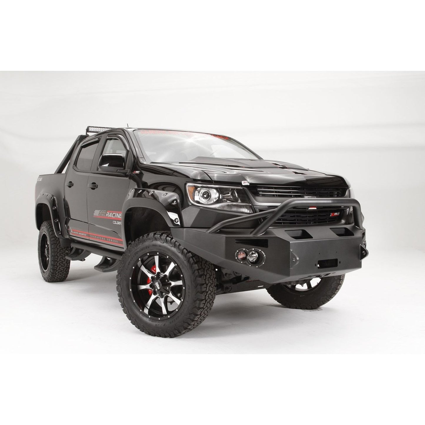 Fab Fours Premium Winch Front Bumper 2 Stage Black Powder Coated w/Pre Runner Guard l CC15-H3352-1