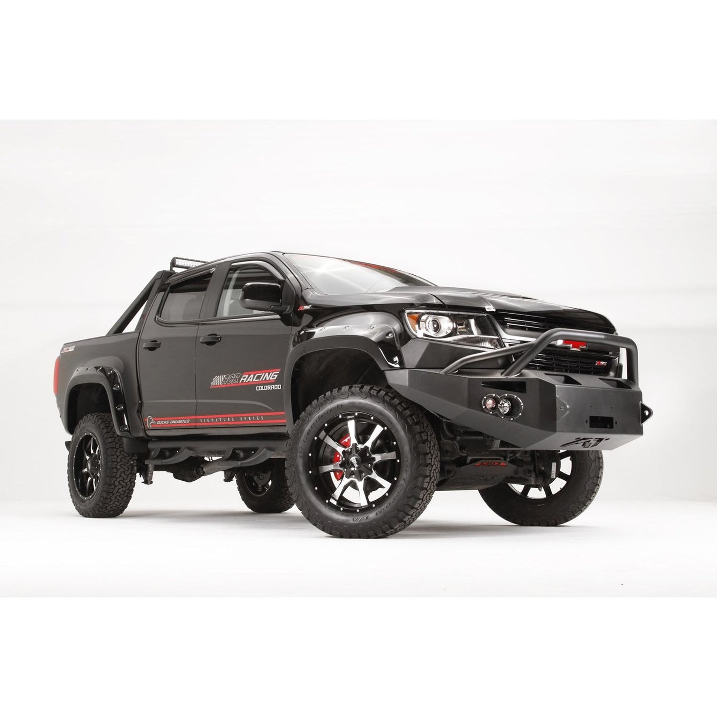 Fab Fours Premium Winch Front Bumper 2 Stage Black Powder Coated w/Pre Runner Guard l CC15-H3352-1