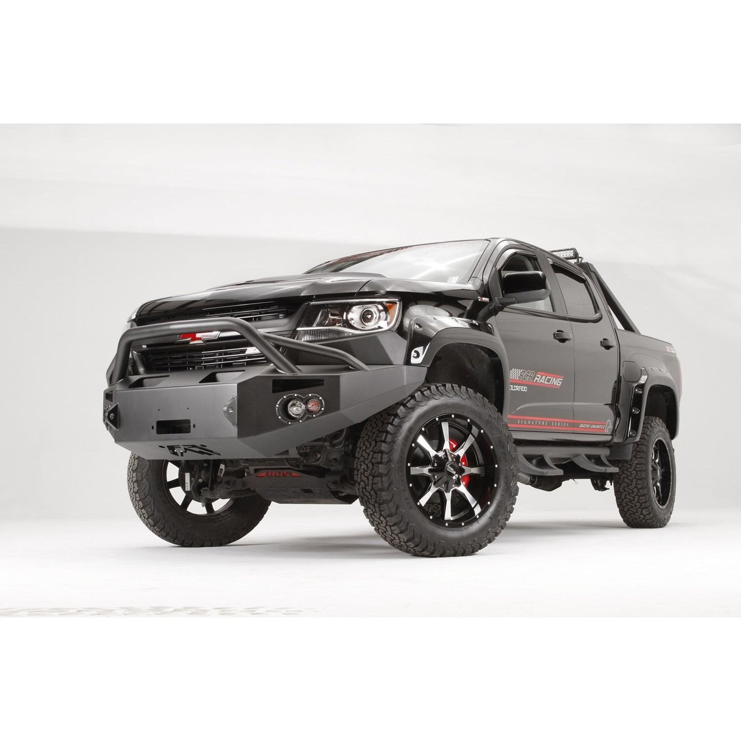 Fab Fours Premium Winch Front Bumper 2 Stage Black Powder Coated w/Pre Runner Guard l CC15-H3352-1