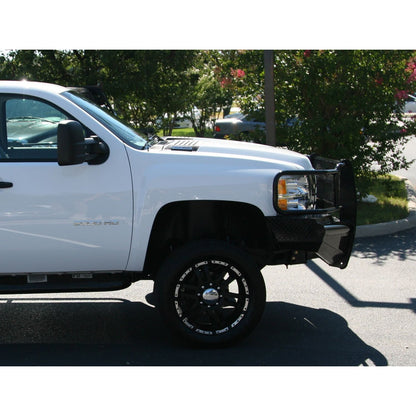 Fab Fours Black Steel Front Ranch Bumper 2 Stage Black Powder Coated w/Full Grill Guard Incl. Light Cut-Outs l CH08-S2060-1