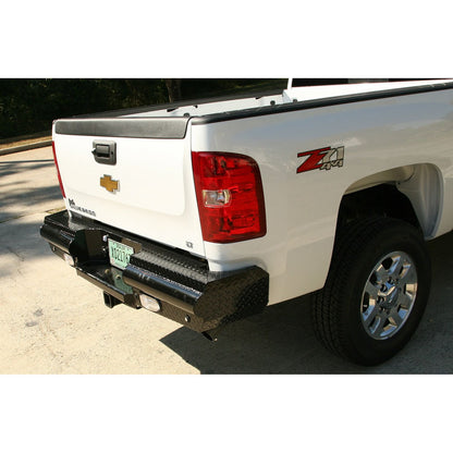 Fab Fours Black Steel Ranch Rear Bumper 2 Stage Black Powder Coated l CH08-T1450-1