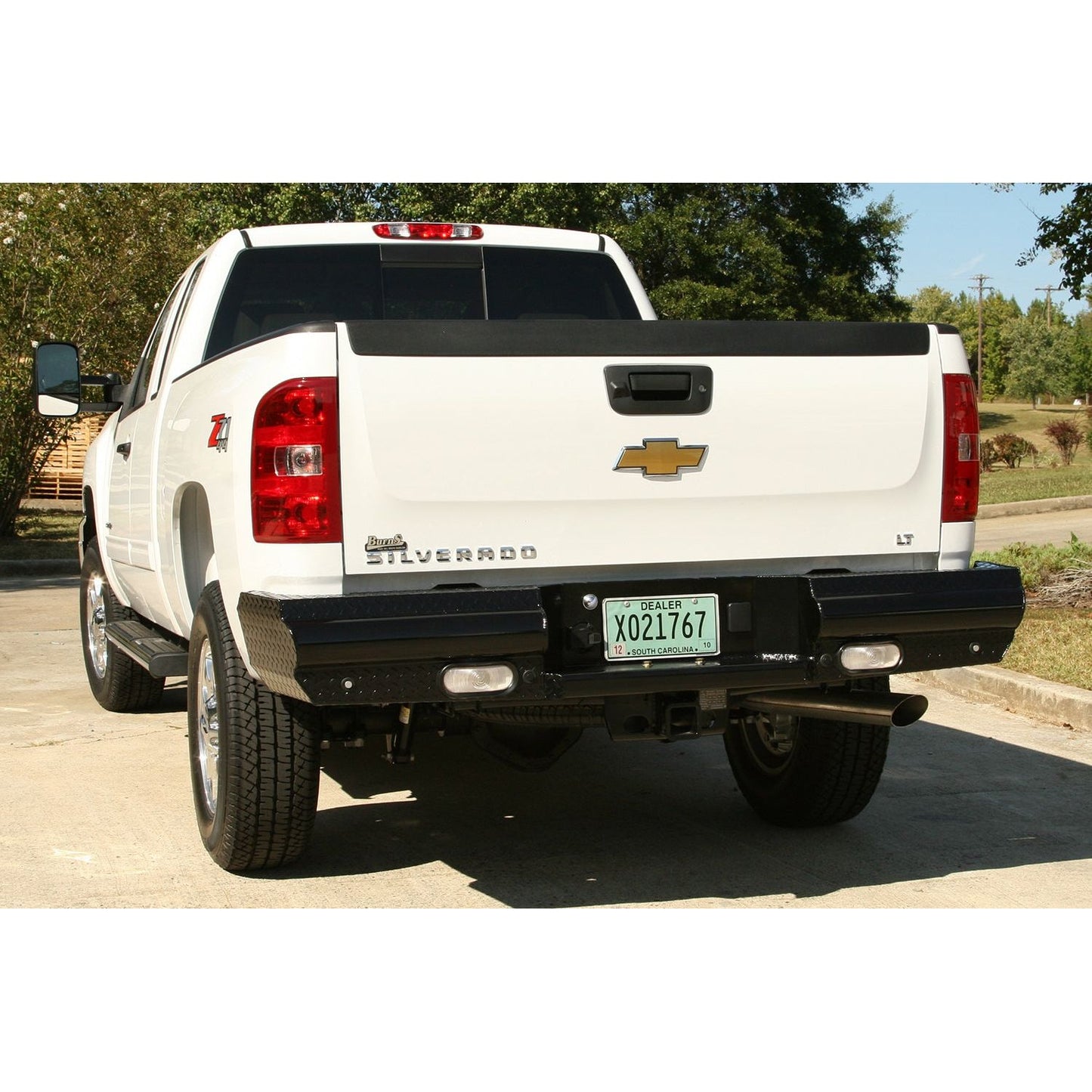 Fab Fours Black Steel Ranch Rear Bumper 2 Stage Black Powder Coated l CH08-T1450-1