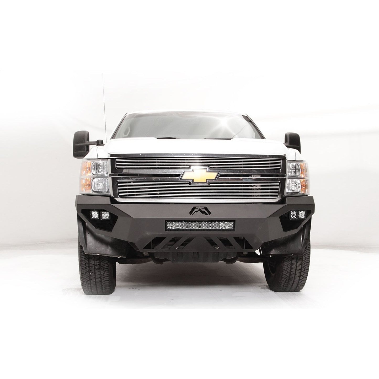 Fab Fours Vengeance Front Bumper 2 Stage Black Powder Coated No Guard l CH11-V2751-1