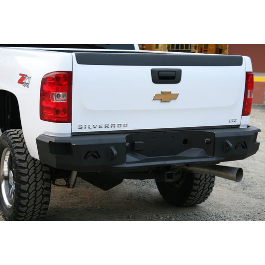 Fab Fours Heavy Duty Rear Bumper 2 Stage Black Powder Coated Incl. 0.75 in. D-Ring Mount l CH11-W2151-1