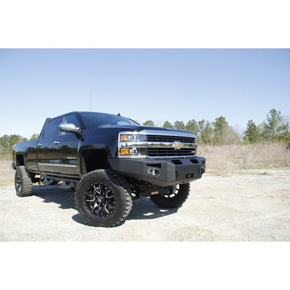 Fab Fours Premium Heavy Duty Winch Front Bumper 2 Stage Black Powder Coated w/o Grill Guard Incl. Fog And Turn Lights Air Ducts D-Ring Mounts l CH14-A3051-1