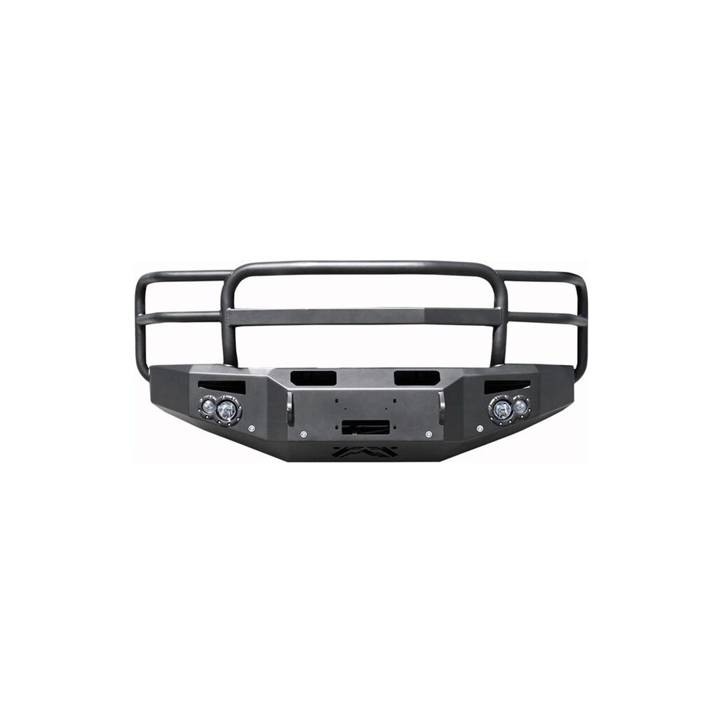 Fab Fours Premium Winch Front Bumper 2 Stage Black Powder Coated w/Full Grill Guard w/Sensors l CH14-C3050-1
