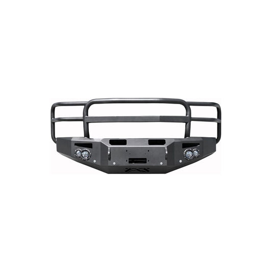 Fab Fours Premium Winch Front Bumper 2 Stage Black Powder Coated w/Full Grill Guard w/Sensors l CH14-C3050-1