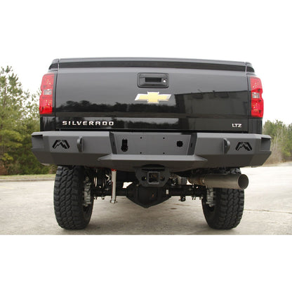 Fab Fours Heavy Duty Rear Bumper 2 Stage Black Powder Coated Incl. 0.75 in. D-Ring Mount l CH14-W3050-1