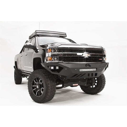 Fab Fours Vengeance Front Bumper 2 Stage Black Powder Coated Sensor Bumper No Guard l CH15-V3051-1