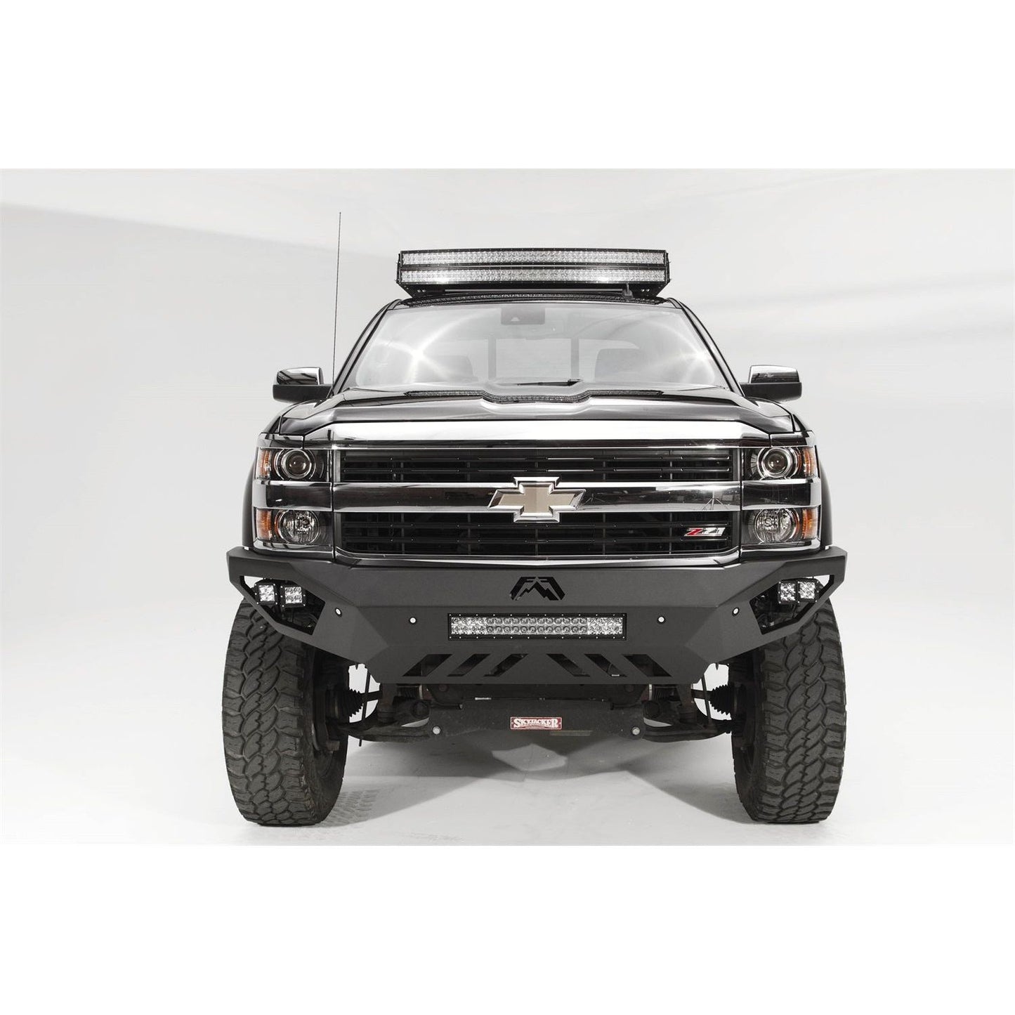 Fab Fours Vengeance Front Bumper 2 Stage Black Powder Coated Sensor Bumper No Guard l CH15-V3051-1